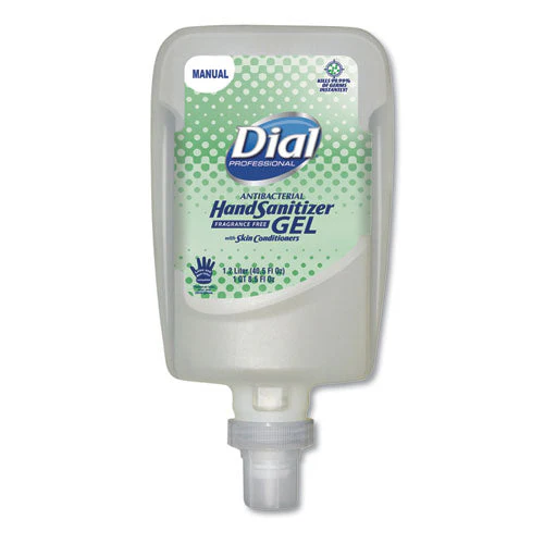 Antibacterial Gel Hand Sanitizer Refill For Fit Manual Dispenser, 1.2 L, Fragrance-free, 3/carton - Image 1