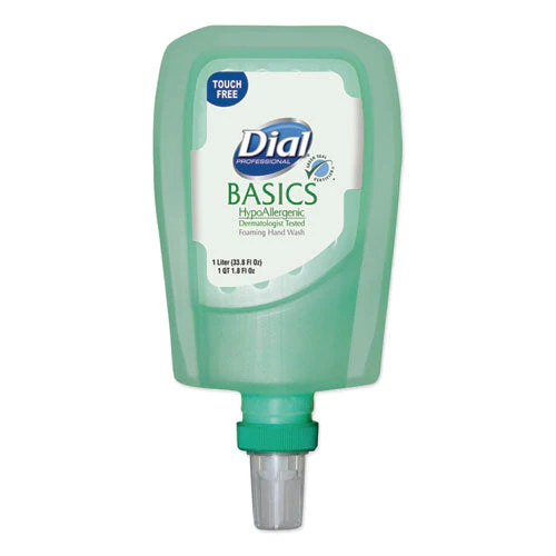 Basics Hypoallergenic Foaming Hand Wash Refill For Fit Touch Free Dispenser, Honeysuckle, 1 L, 3/carton - Image 1