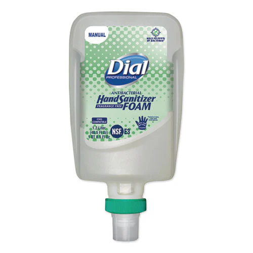 Antibacterial Foaming Hand Sanitizer Refill For Fit Manual Dispenser, 1.2 L Bottle, Fragrance-free, 3/carton - Image 1