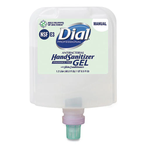 Antibacterial Gel Hand Sanitizer Refill For Dial 1700 Dispenser, 1.2 L Refill, Fragrance-free, 3/carton - Image 1