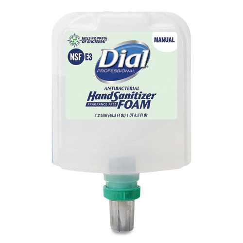 Antibacterial Foaming Hand Sanitizer Refill For Dial 1700 Dispenser, 1.2 L Refill, Fragrance-free, 3/carton - Image 1