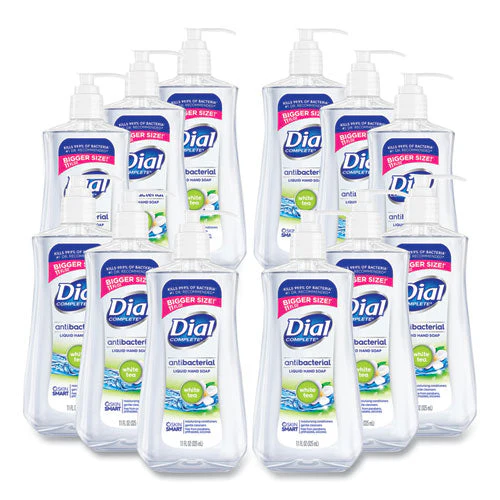 Antibacterial Liquid Hand Soap, White Tea Scent, 11 Oz Pump Bottle, 12/carton - Image 1
