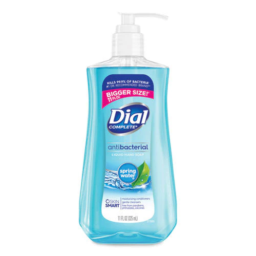 Antibacterial Liquid Hand Soap, Spring Water, 11 Oz Pump Bottle, 12/carton - Image 1
