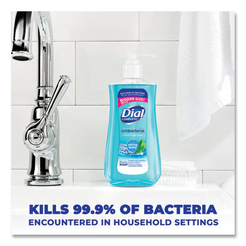 Antibacterial Liquid Hand Soap, Spring Water, 11 Oz Pump Bottle, 12/carton - Image 3