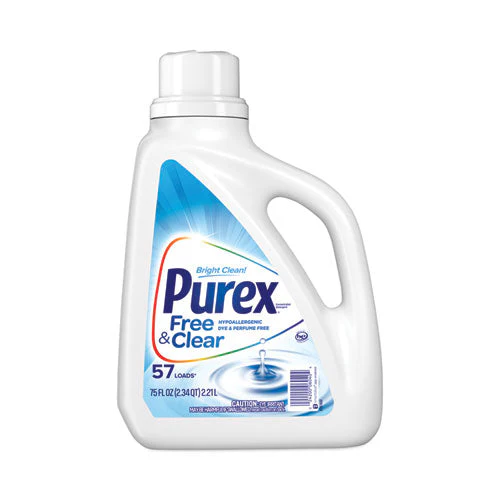 Free And Clear Liquid Laundry Detergent, Unscented, 75 Oz Bottle, 6/carton - Image 1