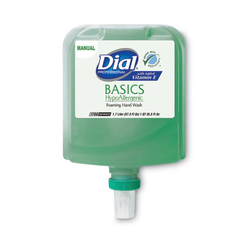 Basics Hypoallergenic Foaming Hand Wash Refill For Dial 1700 Dispenser, Honeysuckle, With Vitamin E, 1.7 L, 3/carton - Image 1