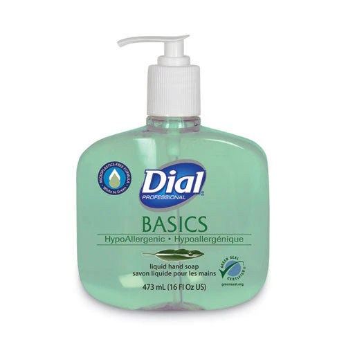 Basics Mp Free Liquid Hand Soap, Unscented, 16 Oz Pump Bottle, 12/carton - Image 1