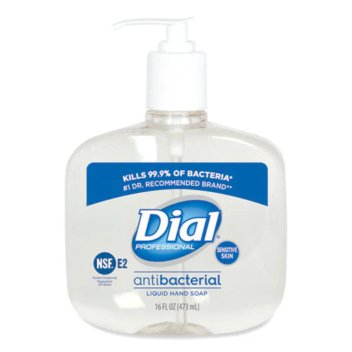 Antibacterial Liquid Hand Soap For Sensitive Skin, Floral, 16 Oz Pump, 12/carton - Image 1