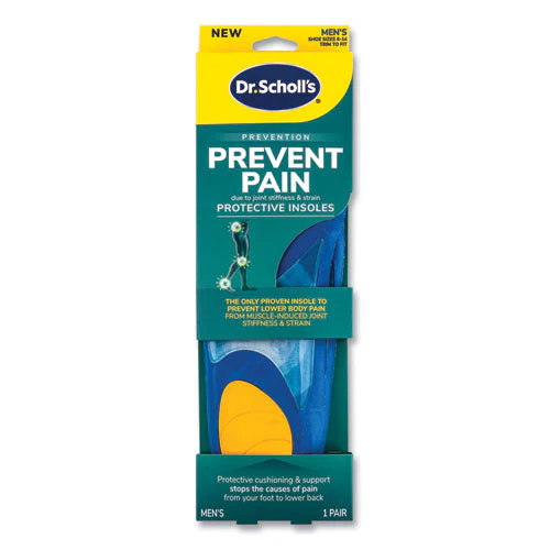 Prevent Pain Protective Insoles For Men, Men's Size 8 To 14, Blue - Image 1