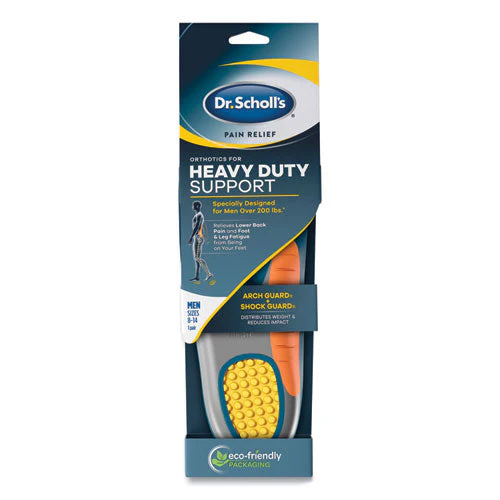 Pain Relief Orthotic Heavy Duty Support Insoles, Men Sizes 8 To 14, Gray/blue/orange/yellow, Pair - Image 1