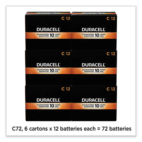 Coppertop Alkaline C Batteries, 72/carton