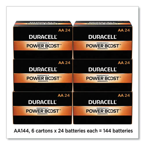 Power Boost Coppertop Alkaline Aa Batteries, 144/carton - Image 1