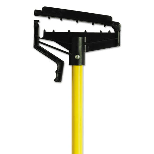 Quick-change Mop Handle, 60", Fiberglass, Yellow, 6/carton - Image 1