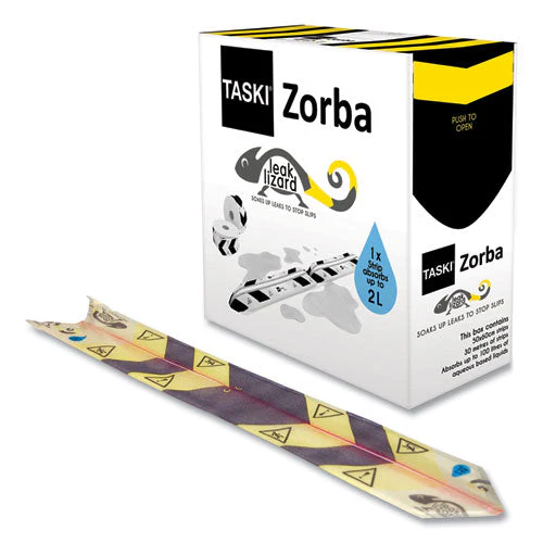 Zorba Absorbent Control Strips, 0.5 Gal, 1″ X 100 Ft, 50 Strips/box