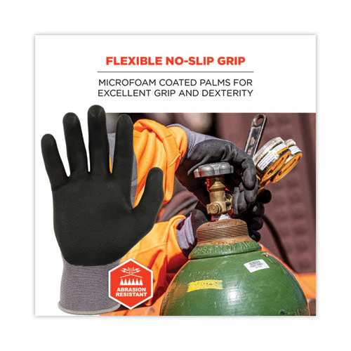Proflex 7000 Nitrile-coated Gloves Microfoam Palm, Gray, Small, 12 Pairs/pack, Ships In 1-3 Business Days - Image 3