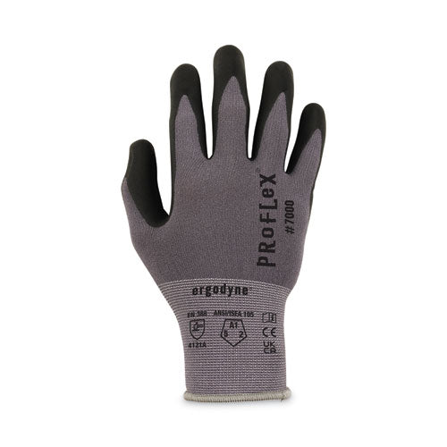 Proflex 7000 Nitrile-coated Gloves Microfoam Palm, Gray, X-large, 12 Pairs/pack, Ships In 1-3 Business Days - Image 3