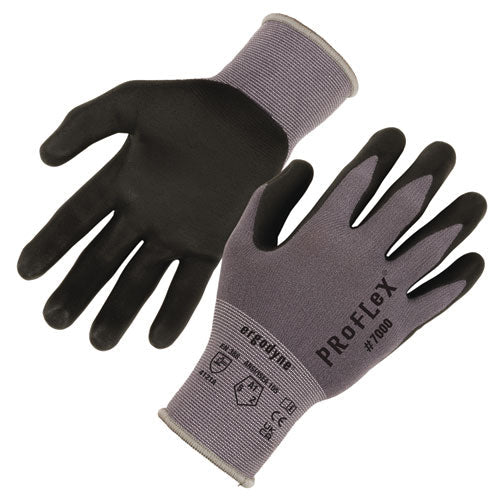 Proflex 7000 Nitrile-coated Gloves Microfoam Palm, Gray, X-small, Pair, Ships In 1-3 Business Days - Image 1