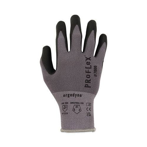 Proflex 7000 Nitrile-coated Gloves Microfoam Palm, Gray, Medium, Pair, Ships In 1-3 Business Days - Image 2