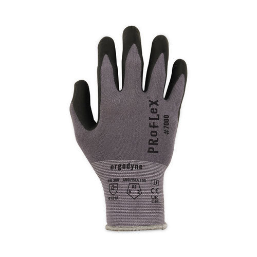 Proflex 7000 Nitrile-coated Gloves Microfoam Palm, Gray, Large, Pair, Ships In 1-3 Business Days - Image 2