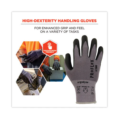 Proflex 7000 Nitrile-coated Gloves Microfoam Palm, Gray, 2x-large, Pair, Ships In 1-3 Business Days - Image 3