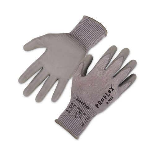 Proflex 7024 Ansi A2 Pu Coated Cr Gloves, Gray, X-large, 12 Pairs/pack, Ships In 1-3 Business Days - Image 1