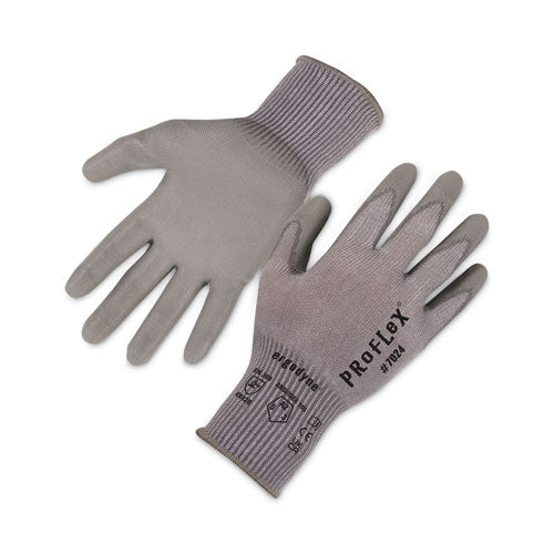 Proflex 7024 Ansi A2 Pu Coated Cr Gloves, Gray, 2x-large, 12 Pairs/pack, Ships In 1-3 Business Days - Image 1