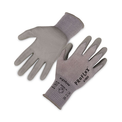Proflex 7024 Ansi A2 Pu Coated Cr Gloves, Gray, 2x-large, Pair, Ships In 1-3 Business Days - Image 1