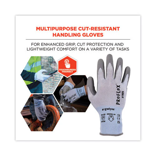 Proflex 7025 Ansi A2 Pu Coated Cr Gloves, Blue, Medium, 12 Pairs/pack, Ships In 1-3 Business Days - Image 3