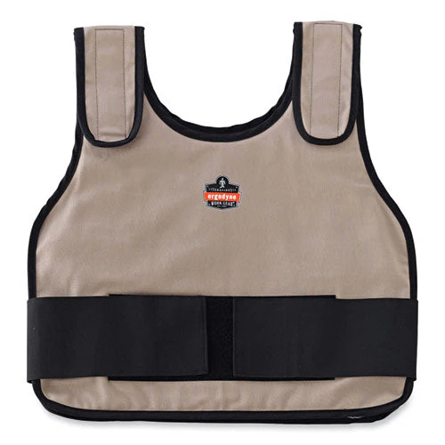 Chill-its 6230 Standard Phase Change Cooling Vest With Packs, Cotton, Small/medium, Khaki, Ships In 1-3 Business Days - Image 1