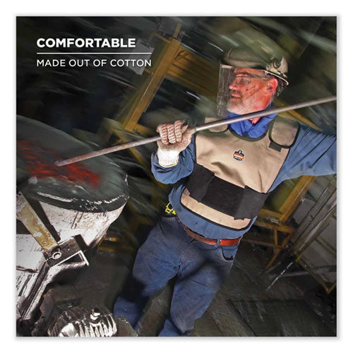 Chill-its 6235 Standard Phase Change Cooling Vest, Cotton, Small/medium, Khaki, Ships In 1-3 Business Days - Image 3