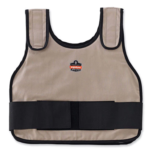 Chill-its 6230 Standard Phase Change Cooling Vest With Packs, Cotton, Large/x-large, Khaki, Ships In 1-3 Business Days - Image 1