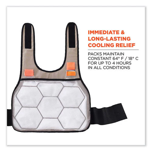 Chill-its 6230 Standard Phase Change Cooling Vest With Packs, Cotton, Large/x-large, Khaki, Ships In 1-3 Business Days - Image 2