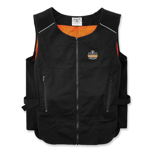 Chill-its 6255 Lightweight Phase Change Cooling Vest, Cotton/polyester, Small/medium, Black, Ships In 1-3 Business Days - Image 1