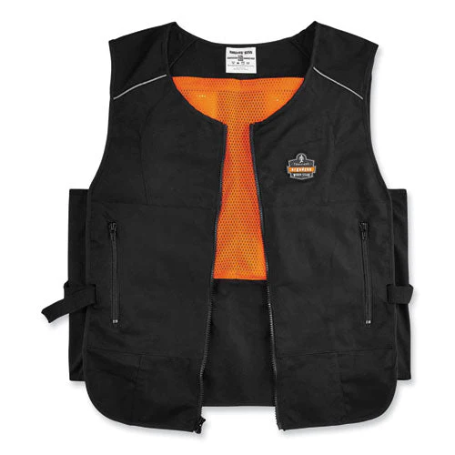 Chill-its 6255 Lightweight Phase Change Cooling Vest, Cotton/polyester, Large/x-large, Black, Ships In 1-3 Business Days - Image 2