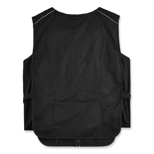 Chill-its 6260 Lightweight Phase Change Cooling Vest W/ Packs, Cotton/polyester, Small/med, Black, Ships In 1-3 Business Days - Image 2