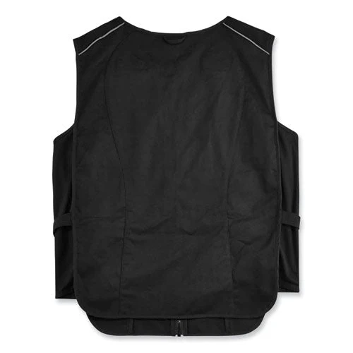Chill-its 6260 Lightweight Phase Change Cooling Vest W/ Packs, Cotton/polyester, Large/xl, Black, Ships In 1-3 Business Days - Image 3