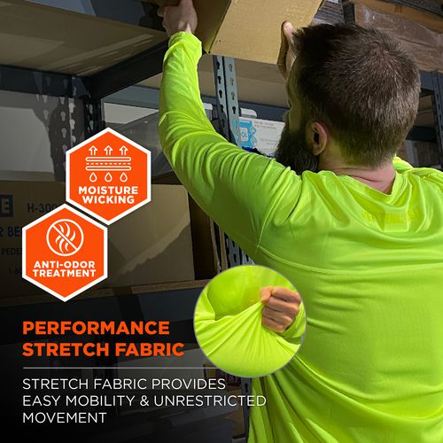 Chill-its 6689 Cooling Long Sleeve Sun Shirt With Uv Protection, Small, Lime, Ships In 1-3 Business Days - Image 2