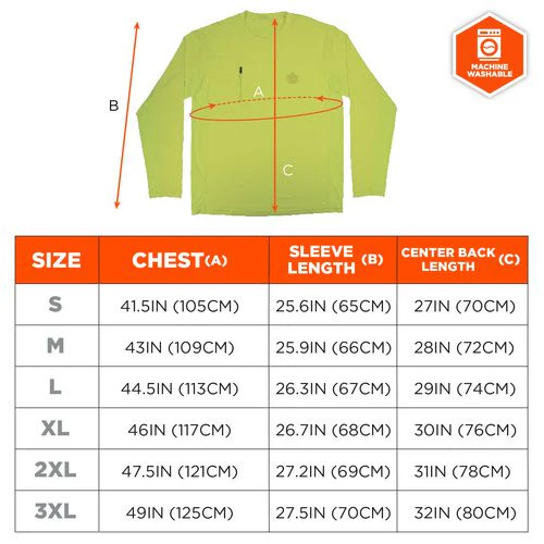 Chill-its 6689 Cooling Long Sleeve Sun Shirt With Uv Protection, 3x-large, Lime, Ships In 1-3 Business Days - Image 2