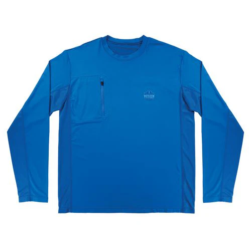 Chill-its 6689 Cooling Long Sleeve Sun Shirt With Uv Protection, Large, Blue, Ships In 1-3 Business Days - Image 1
