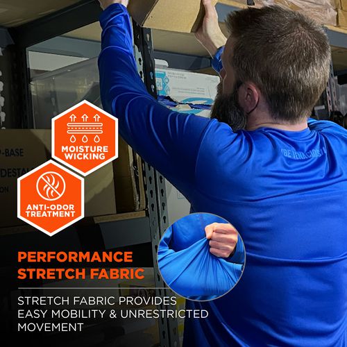 Chill-its 6689 Cooling Long Sleeve Sun Shirt With Uv Protection, X-large, Blue, Ships In 1-3 Business Days - Image 2