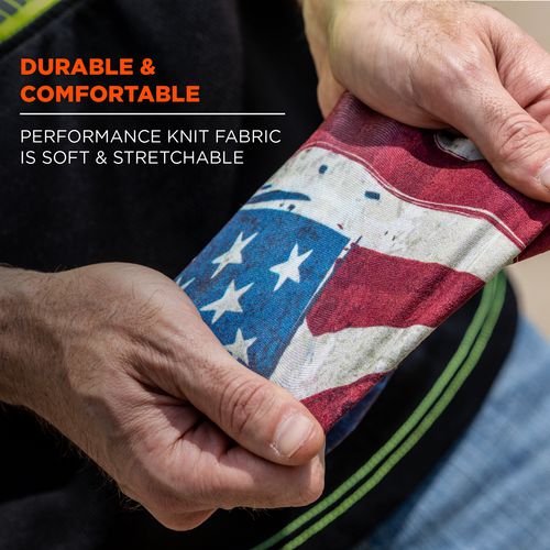 Chill-its 6695 Sun Protection Arm Sleeves, Polyester/spandex, Medium/large, American Flag, Ships In 1-3 Business Days - Image 2