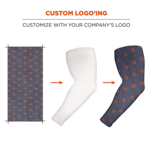 Chill-its 6695 Sun Protection Arm Sleeves, Polyester/spandex, Medium/large, Blue, Ships In 1-3 Business Days - Image 2