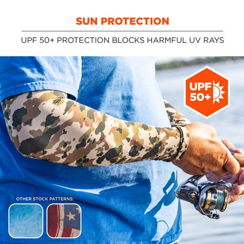 Chill-its 6695 Sun Protection Arm Sleeves, Polyester/spandex, X-large/2x-large, Blue, Ships In 1-3 Business Days - Image 2
