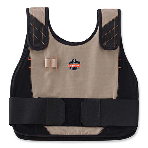 Chill-its 6215 Premium Fr Phase Change Cooling Vest W/ Packs, Modacrylic Cotton, Small/med, Khaki, Ships In 1-3 Business Days - Image 1