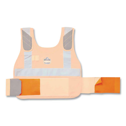 Chill-its 6240 Phase Change Cooling Vest Elastic Extenders, 3.5", Orange, Ships In 1-3 Business Days - Image 3