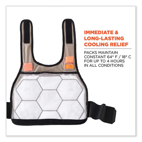 Chill-its 6215 Premium Fr Phase Change Cooling Vest W/ Packs, Modacrylic Cotton, Large/xl, Khaki, Ships In 1-3 Business Days - Image 3