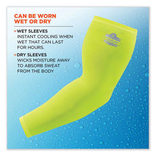 Chill-its 6690 Performance Knit Cooling Arm Sleeve, Polyester/spandex, 2x-large, Lime, 2 Sleeves, Ships In 1-3 Business Days - Image 2