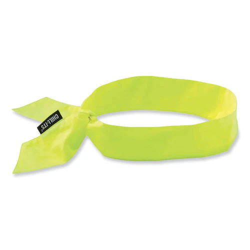Chill-its 6700 Cooling Bandana Polymer Tie Headband, One Size Fits Most, Lime, Ships In 1-3 Business Days - Image 1