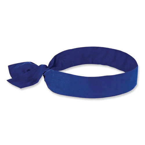 Chill-its 6700 Cooling Bandana Polymer Tie Headband, One Size Fits Most, Solid Blue, Ships In 1-3 Business Days - Image 1