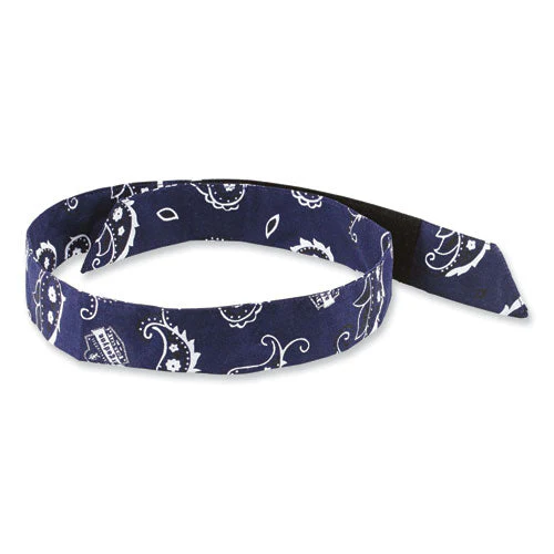 Chill-its 6705 Cooling Embedded Polymers Hook And Loop Bandana Headband, One Size, Navy Western, Ships In 1-3 Business Days - Image 1